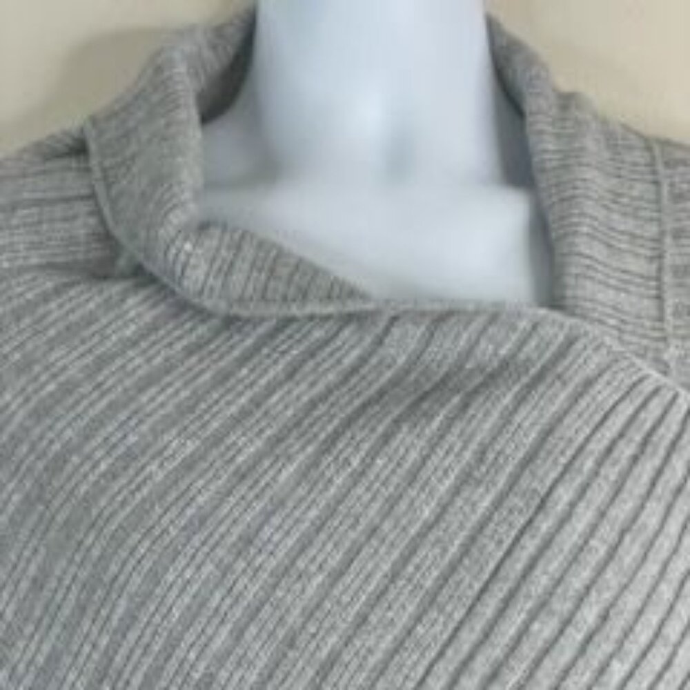 Simply Vera Wang Waterfall Open Front Cardigan Sweater 1X Gray Mid Length Comfy - Picture 2 of 9